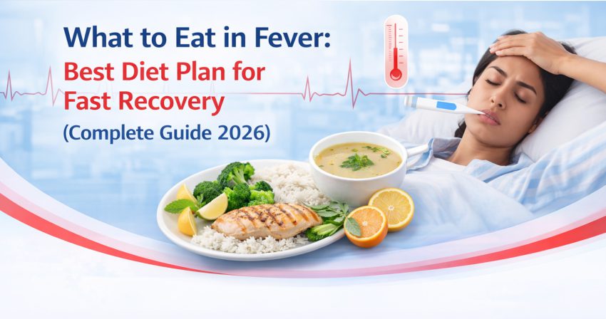 Best diet plan for fever recovery including healthy foods like soup, rice, fruits and light meals for faster healing